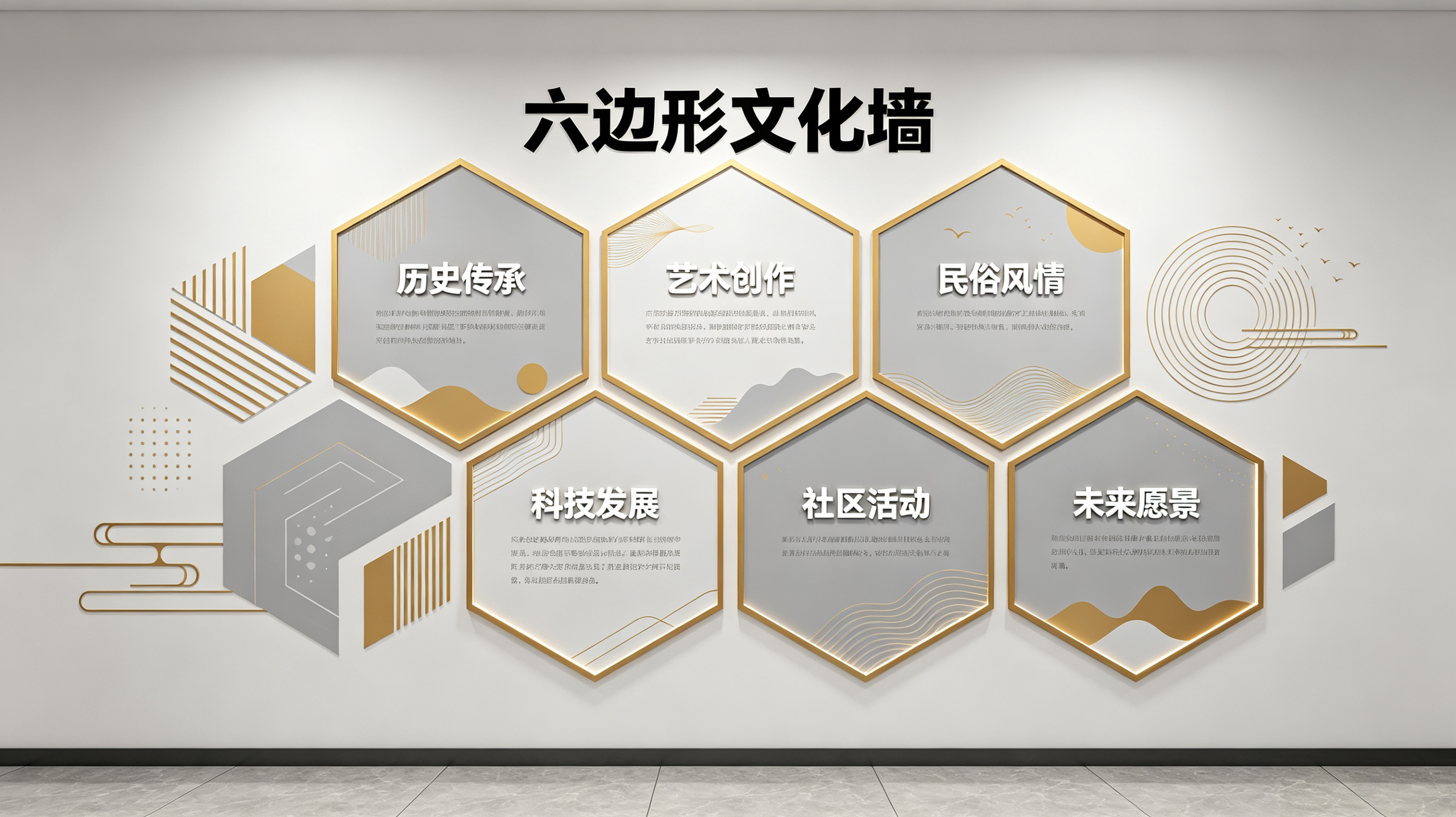 会昌企业文化墙 | 六边形信息美学